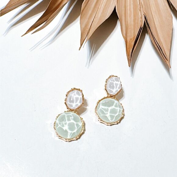 Crystal drop earrings S736 - Picture 2 of 4